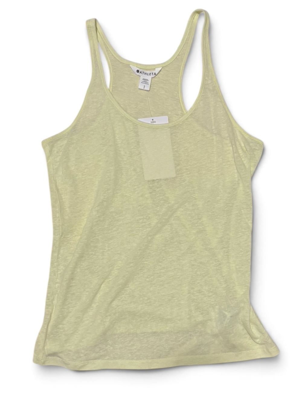 Athleta NWT Getaway Tank Top in Pale Yellow